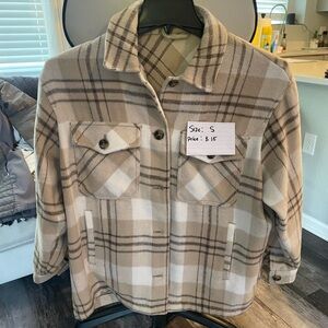 Plaid Button-Up Jacket